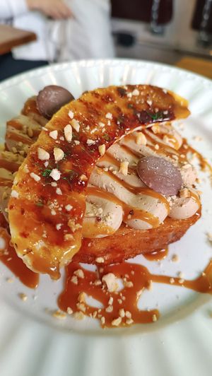 Tosta dulce riquisima at Frutas Prohibidas in Madrid