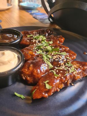 'chicken' bbq #Veganuary at Frutas Prohibidas in Madrid