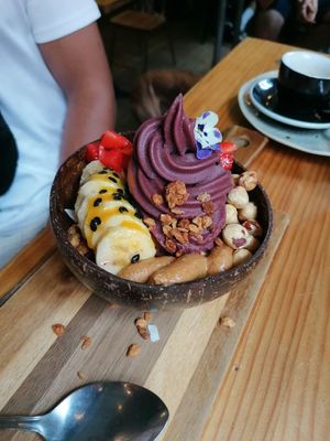 Açaí bowl Orgasmic at Frutas Prohibidas in Madrid