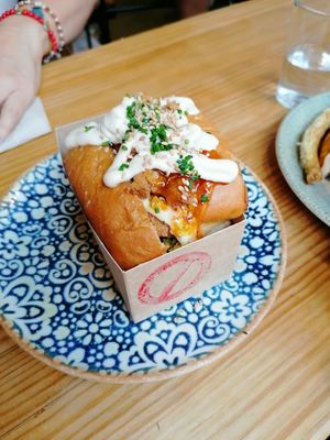 Sando with wings at Frutas Prohibidas in Madrid