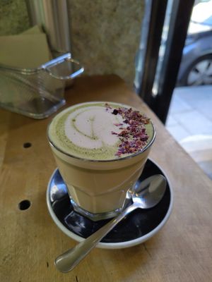 Matcha Latte at Frutas Prohibidas in Madrid