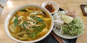 Ban Hue soup - so good! at Nâunâu in Ho Chi Minh City