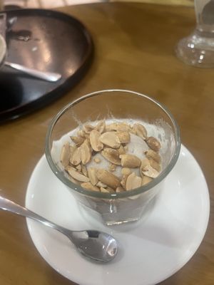 Homemade coconut ice cream   at Nâunâu in Ho Chi Minh City