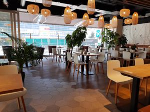 Seating at Dean & David in St Gallen