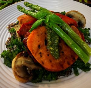 Vegetable Stack with Vegan Pesto at Absolute Cravings in Annandale