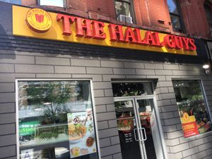 Front entrance at The Halal Guys in New York City