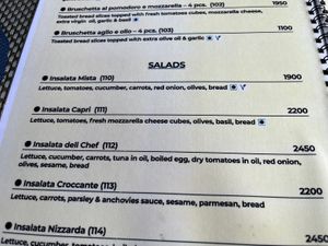 Menu   at The Pasta Factory in Galle