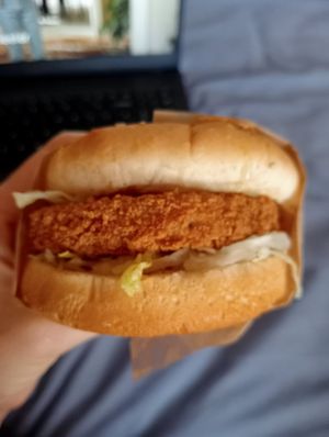 Chicken burger at Vego's in Islington