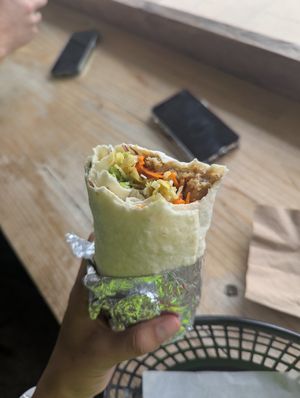 Satay wrap at Vego's in Islington
