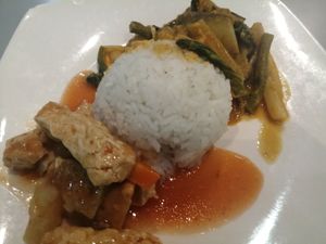 Budget Meal - 2 x dishes plus rice with drink = 60p at Nutribites Cafeteria in Bacolod Negros Occidental