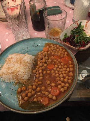 chickpeas &beans with rice  at Sibel's in Vienna