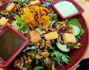 Sasquash salad with butternut squash  at Good Natured Cafe in Martinsburg