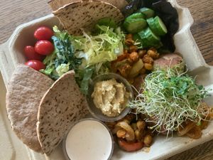 Falafel Mezze at Good Natured Cafe in Martinsburg
