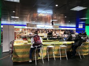 a few sitting places at Bastan Food in Zurich