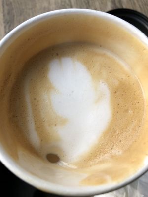 Almond milk latte   at The Juice Jar in Belfast