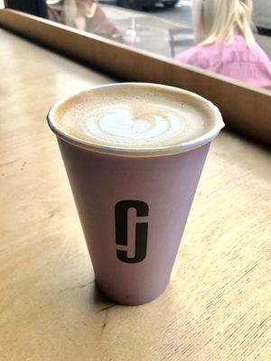 Oat latte  at The Juice Jar in Belfast