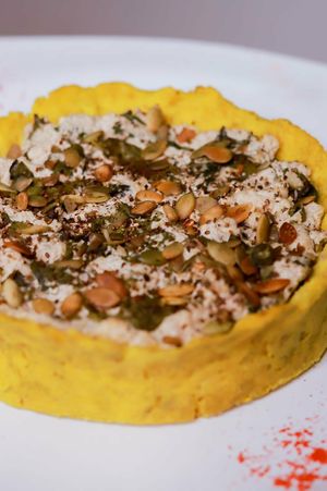 Glúten free vegan pie - tofu, spinach at Tao Chá in Trancoso