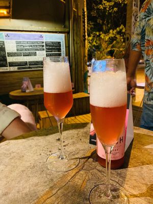 Kombucha with alcohol  at Tao Chá in Trancoso