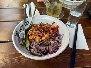 Kakiage don  at Hako Ramen - Prenzlauer Berg in Berlin