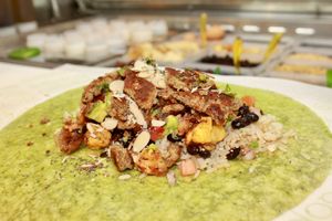 Falafel Burrito in the making  at Gokela - Centro - Maybe closed in Cartagena