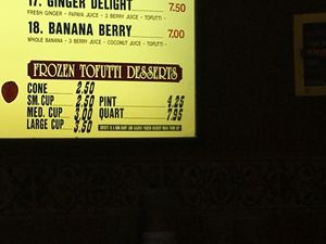 Tofutti ice cream on its own or in shakes at Merrick Vitamin and Health in Freeport