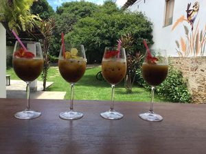 Drinks at Passiflora Cantina Vegetariana in Pirenopolis