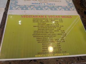 All items can be made vegan at Mama's & Papa's in Wembley