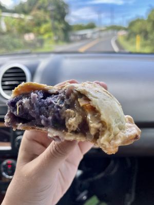 Inside the shepherds pie  at Wild Thyme Organics in Kealakekua