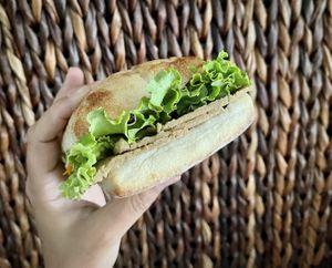 Turk’y w/ cranberry cream cheese - it was a little dry but still really, really good and I’d order it again at Wild Thyme Organics in Kealakekua