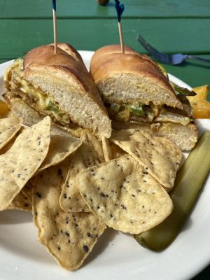 Vegan philly cheese steak.  at Wild Thyme Organics in Kealakekua