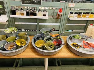 Salad bar at Green Asia in Tokyo