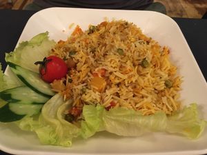 Vegetable biryani at Green Asia in Tokyo