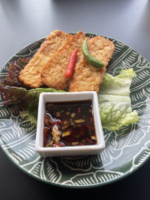 Marinated tempura   at Green Asia in Tokyo