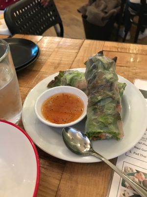 Spring Rolls at Green Asia in Tokyo