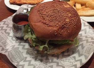 Veggie bean burger  at Green Asia in Tokyo