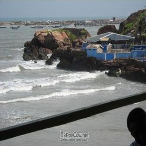 view to harbour at The Rising Phoenix in Accra