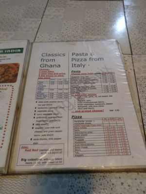 Ghanaian, Italian, pizza options at The Rising Phoenix in Accra