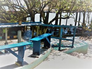 around the bar at The Rising Phoenix in Accra