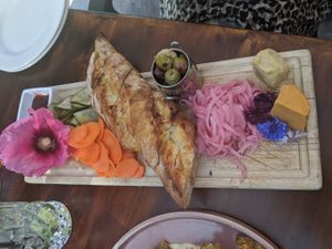 Vegan cheese board at Summerhill Pyramid Bistro in Kelowna