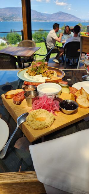 Vegan Cheese board at Summerhill Pyramid Bistro in Kelowna