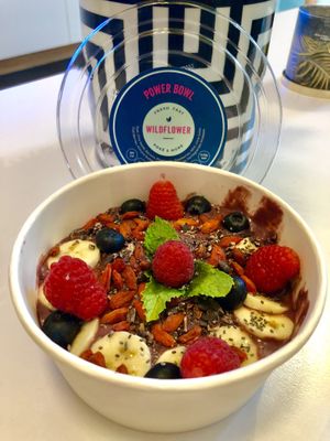 Açai power bowl  at Wildflower Poke & More in Dubai