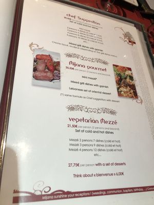The vegetarian menu is also vegan avaiable  at Mijana in Orleans