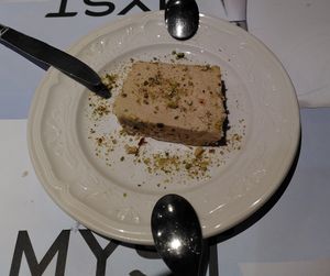 Dessert (noga fondant) at Mijana in Orleans