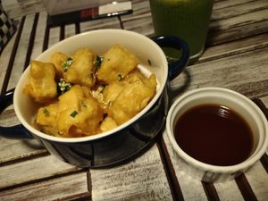 Terriyaki fried tofu 👍🏽 at Santorino Coffee & Veggies in Ho Chi Minh City