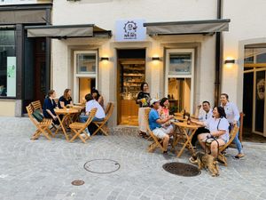 Outside Weite Gasse 29 at Papa Oro's in Baden