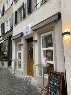 It’s located on one of the tiny, uphill streets that shoot off a more main road. It’s easy to miss seeing it.  at Papa Oro's in Baden