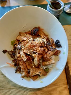 Rice noodles, salad, fried tofu at Saigon in Bonn