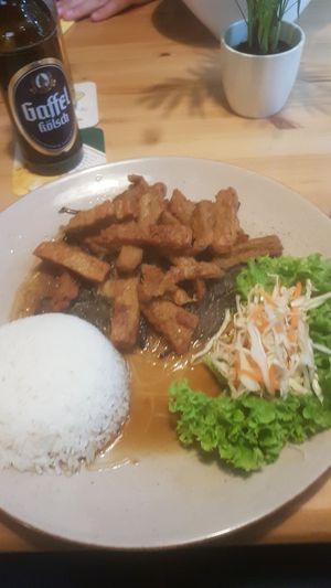 Homemade seitan at Saigon in Bonn