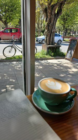 Coffee with NOT milk at Menta (Cafe de especialidad & Dulcería Vegana) in Puerto Natales