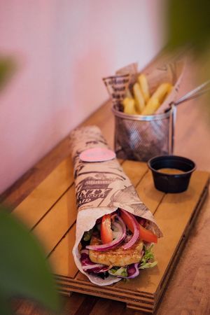 Hola Halloumi Wrap  at Lalina in Mallorca